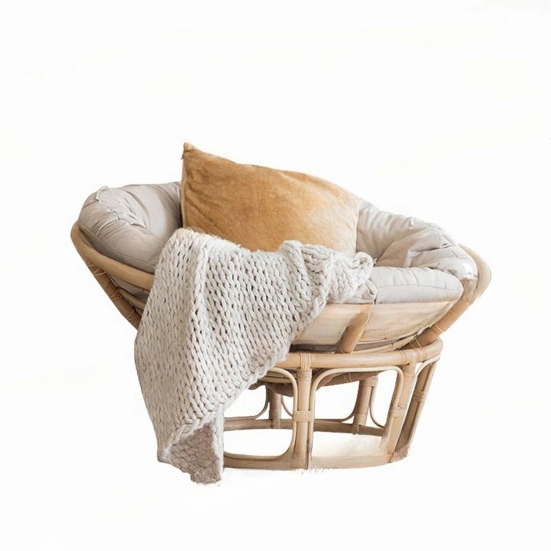

Sofa recliner single lazy chair real vine leisure homestay round