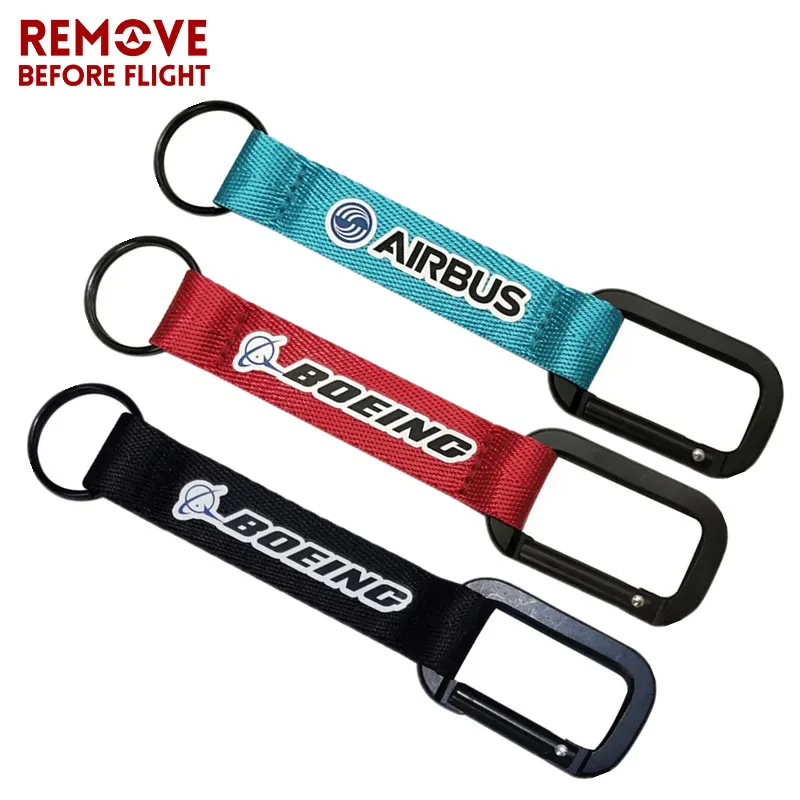 REMOVE BEFORE FLIGHT 1PCS Car Keychain For Motorcycles Key Chains Woven Key Fob Airbus Boeing Aviation Gifts Key Chain Tag