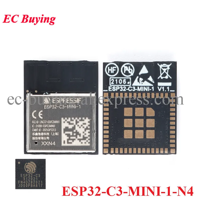 ESP32-C3-MINI-1-N4 ESP32 ESP32-C3 MINI 1 N4 ESP32-C3FN4 QFN-32 WiFi Bluetooth-compatible BLE 5.0 Wireless Communication Module