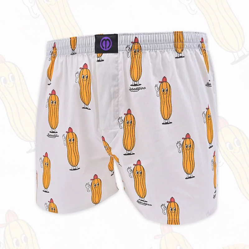 

Yellow Cactus Pure Cotton Underwear Pattern For Men And Women Pattern Comfortable Breathable Shorts For Home Leisure