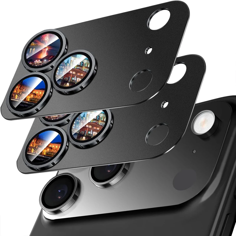Aluminum Alloy Metal AR Tempered Glass Lens Cap For iPhone 17 Air Pro Max Metal Camera Lens Protector Cover for iPhone17 17Air