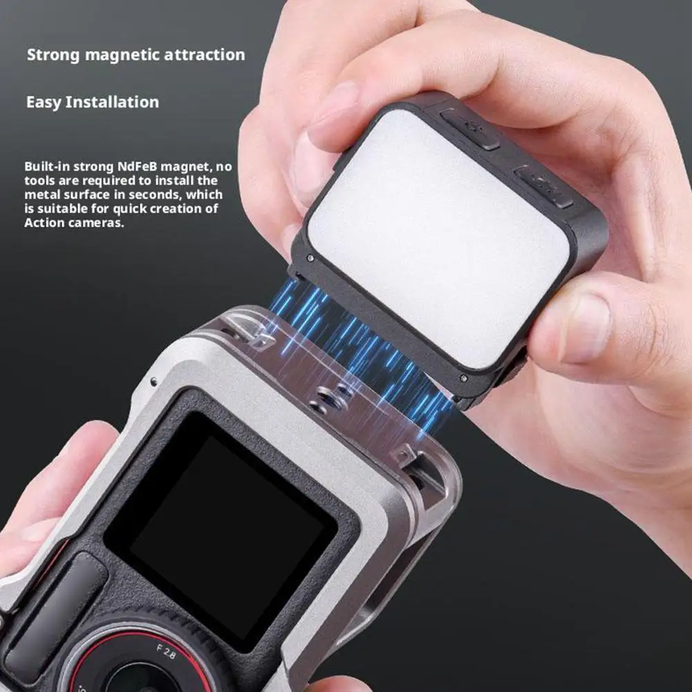 

Portable Fill Light for DJI OSMO Action 5 Pro/ 4/POCKET 3/DSLR Camera Mini LED Video Light Photography Lamp Hot Shoe Mount H1N4
