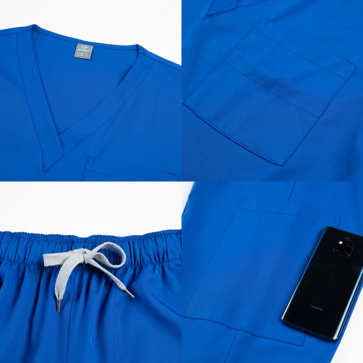 Uniforme médico de alta calidad para enfermera, conjunto moderno de Top y pantalón con cuello en V, ropa de trabajo para Hospital, trajes para médicos para mujeres y hombres