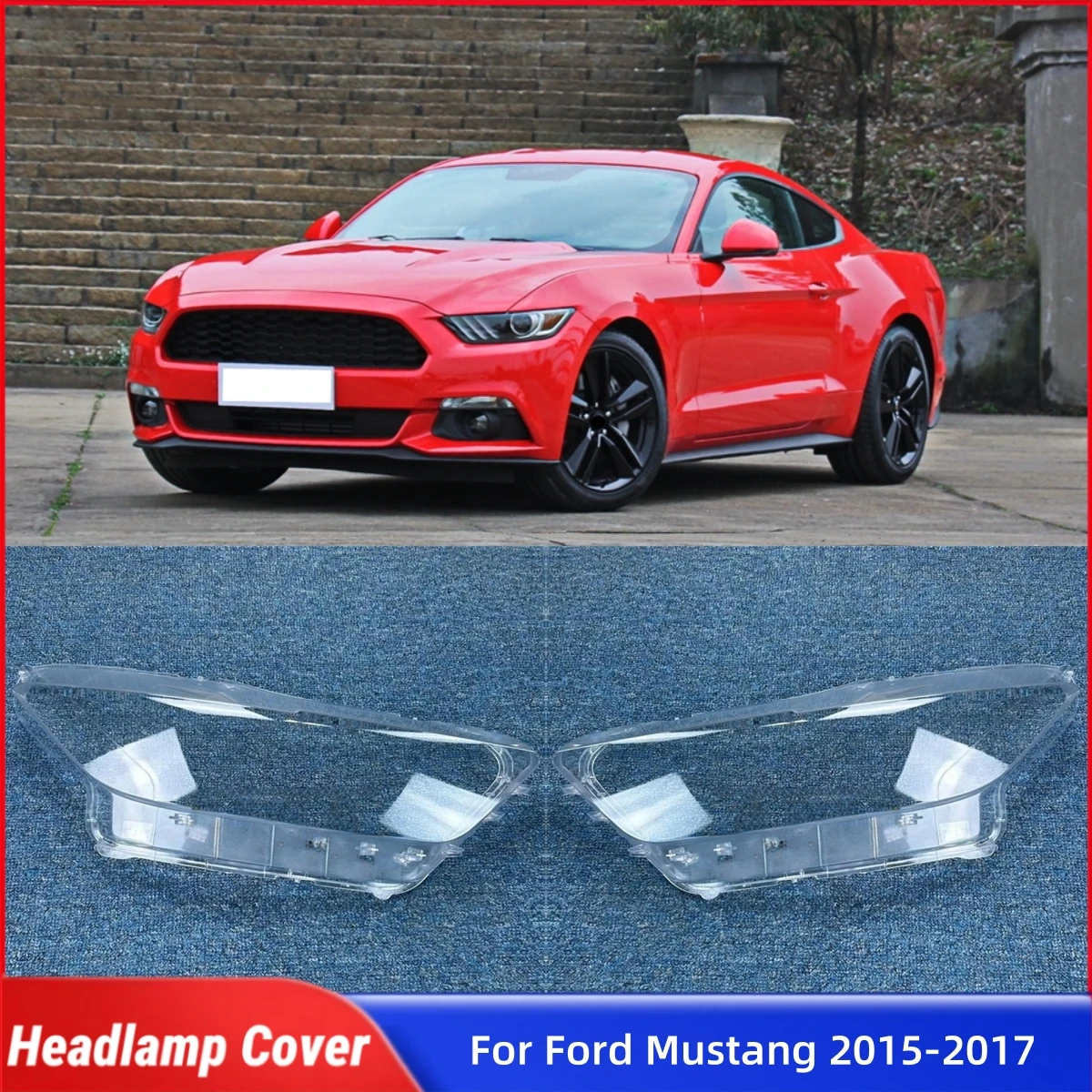 

Для Ford Mustang 2015 2016 2017, автомобильные аксессуары для автомобилей, передняя фара, стеклянные фары