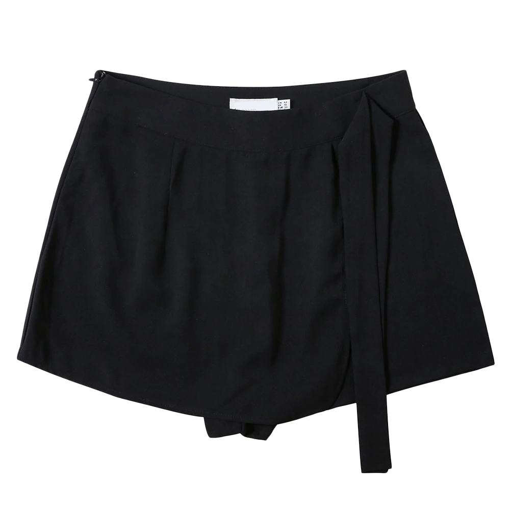 

1Pcs Short Skirt Trousers Summer Pantskirt Split Skirt Culottes -Match Size S Black Women Slim Charming Legs