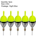 5pcs green 2.5in