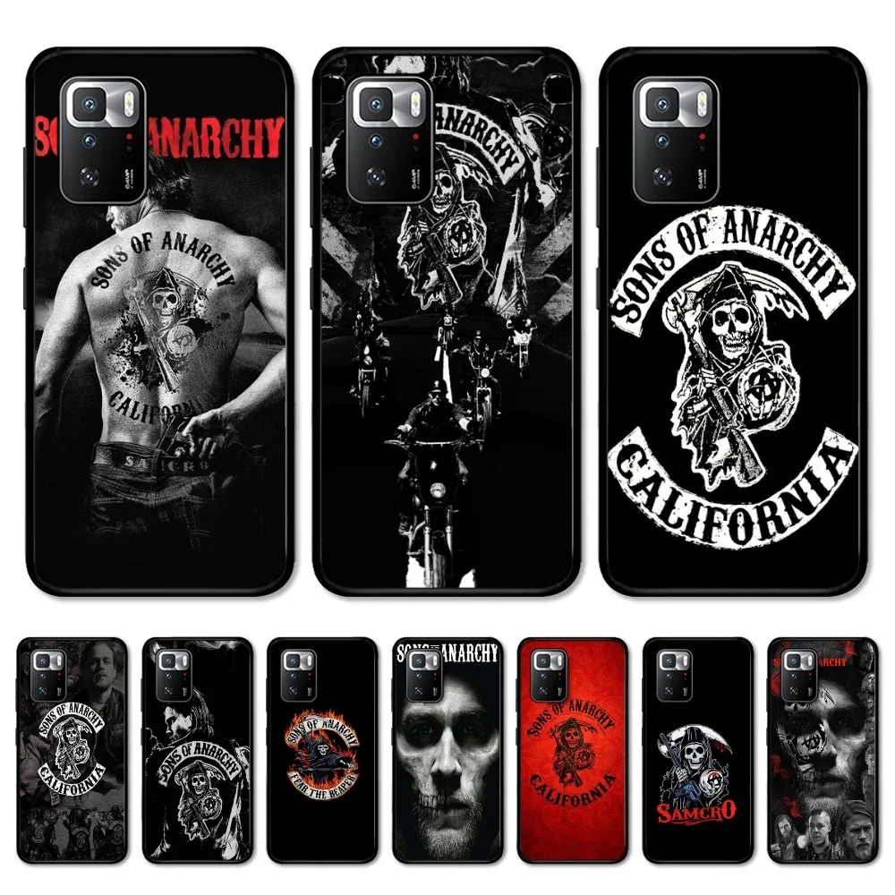 S-Sons of A-Anarchy TV Phone Case For Redmi Note 4 X 5 A 6 7 8 T 9 9S 10 11 11S 11Epro Poco M3 pro