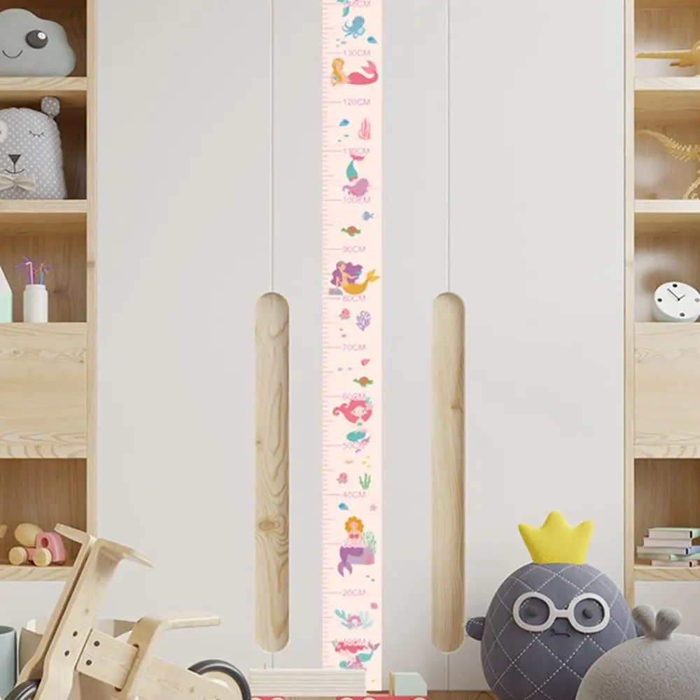 2M Height Height Measurement Sticker Waterproof Removable Height Measuring Tape Catoon Pattern Self-adhesive