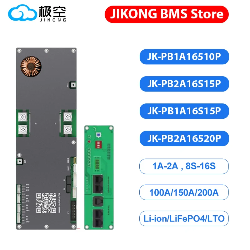 

JK Smart BMS Ready Stock 8S 16S 48v 100/150/200A Lifepo4 Li-ion LTO for Growatt Deye Inverter Home Farm Energy Storage Board