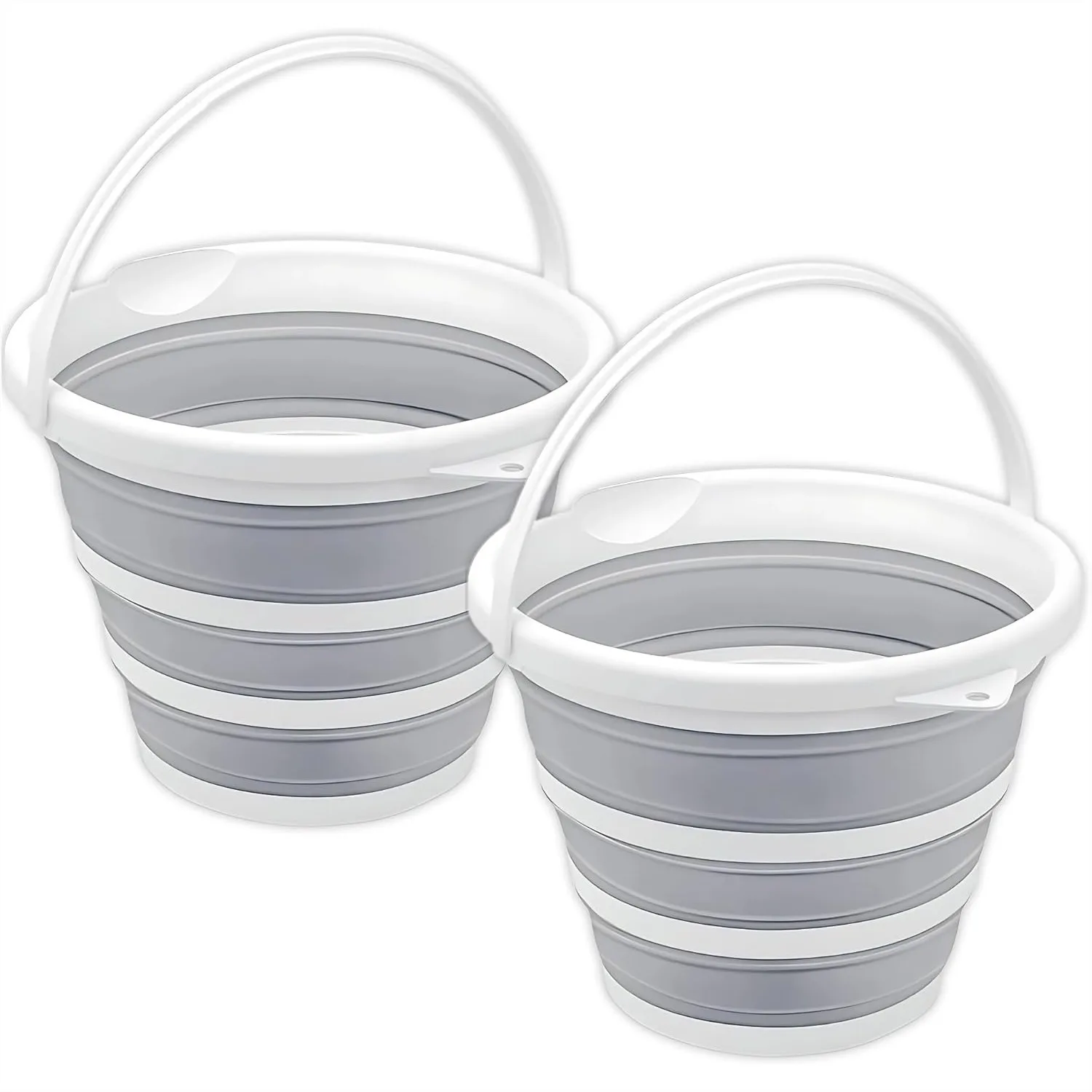 

Collapsible Bucket 2.6 Gallons, Portable Foldable Water Pail for Camping Fishing Mop, Space Saving Design