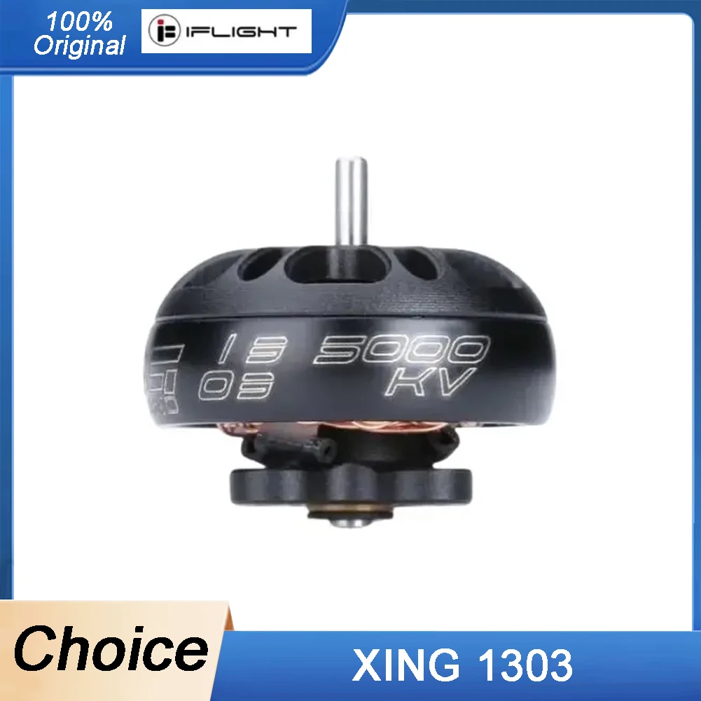 

IFlight XING 1303 5000KV 2-4S FPV Micro Brushless Motor with 1.5mm shaft compatible 2 inch propeller for FPV Whoop Drone Part