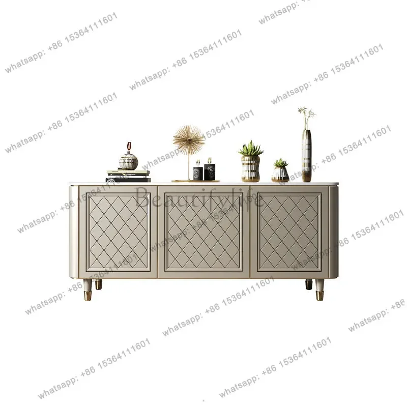 

FG11American light luxury style sideboard, solid wood dining room, living room against the wall