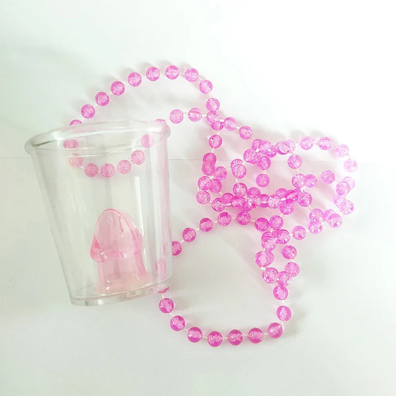 NEW Bride To Be Plastic Drinking Cup Necklace Bachelorette Party Supplies Willy Shape Shot Bridal Shower Hen Night Decoration