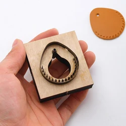 Creative Access Control Card Leather Template Wooden DIY Home Decoration Handcraft Punching Die Leather Cutting Mould Manually