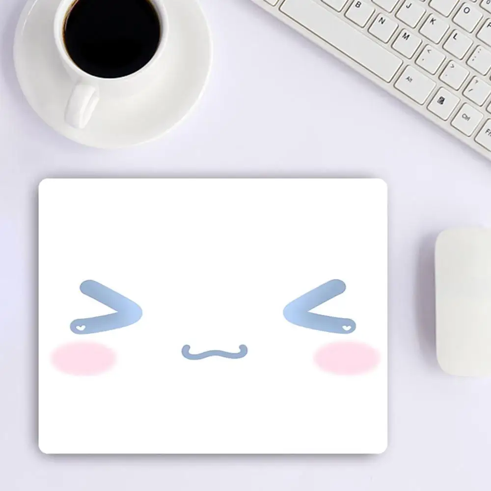 Mousepad Minimal Cute Blushing Face Simple Cartoon Playmat Large Size For Office Desktop Bedroom Learning Table Mat