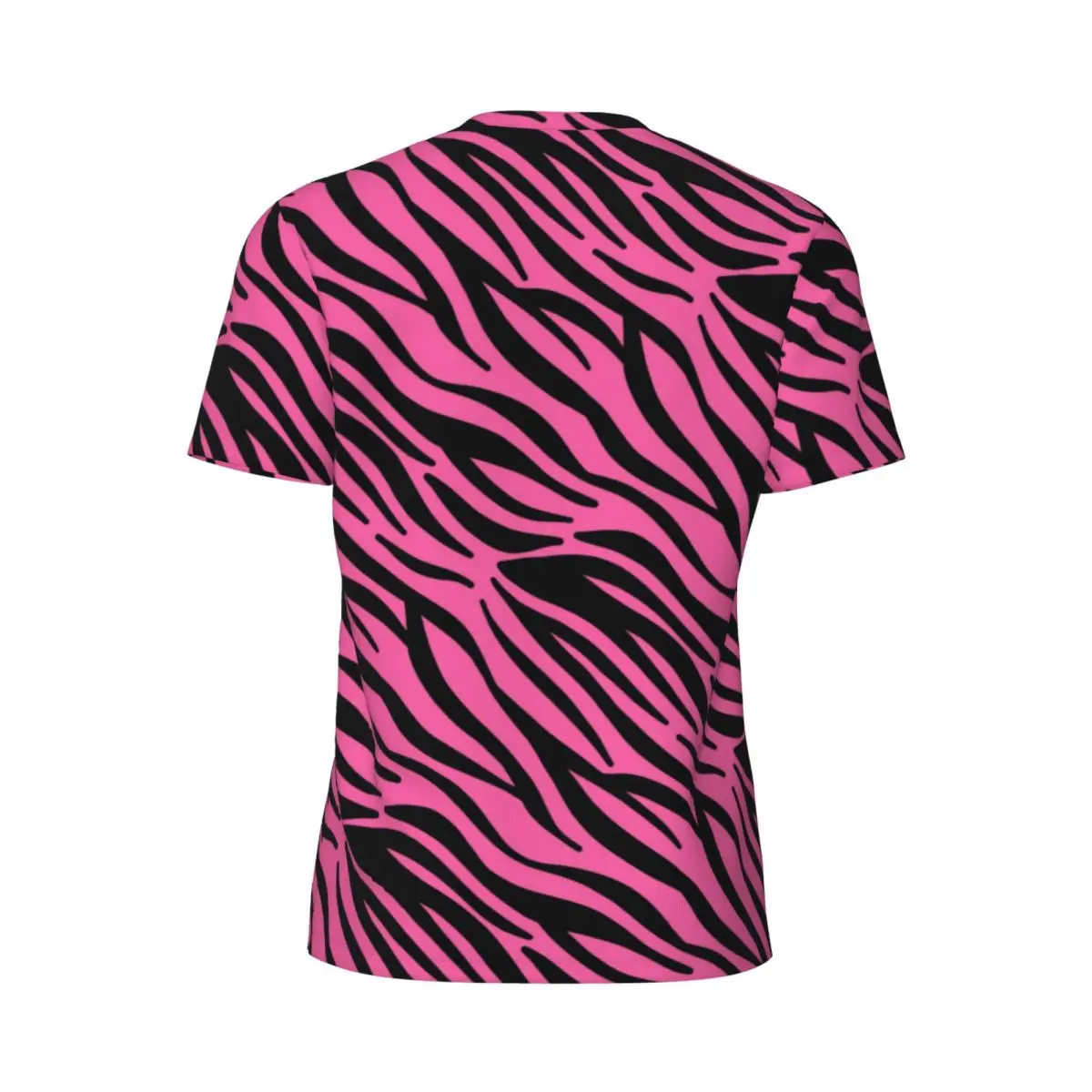 Pink Zebra Print Sports T Shirt Black Stripes Hippie T-Shirts Man Awesome Tshirt Beach Short Sleeve Design Tops