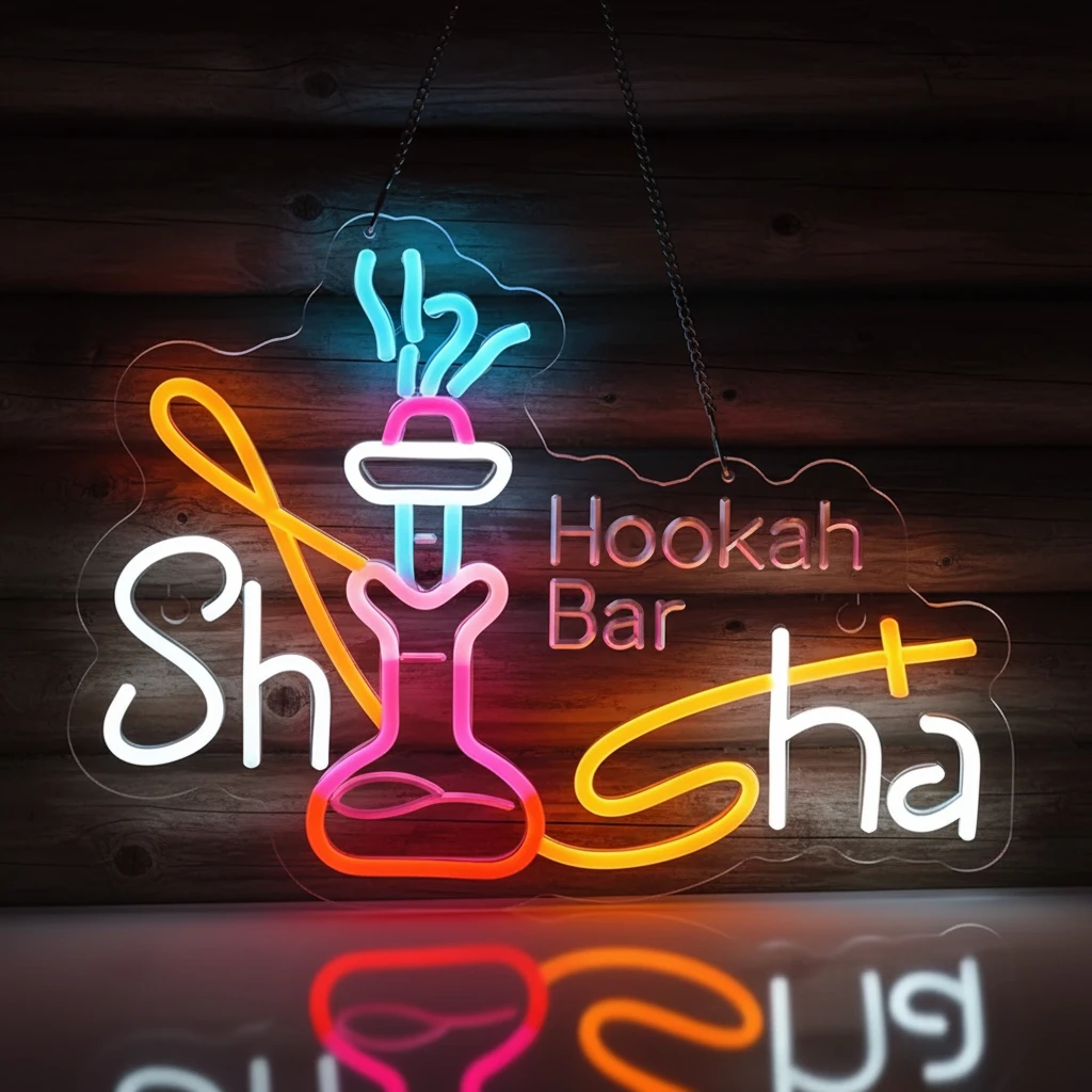 

Smoke Shop LED Neon Sign Wall Hanging Decor, USB Powered Push Button Control Neon Light for Cigar Store Man Cave Shop Decoration