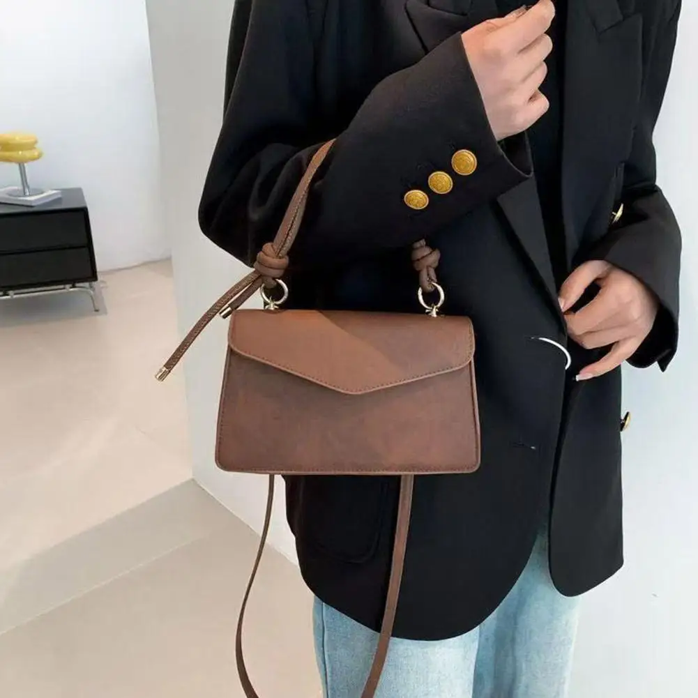 

Fashionable Minimalist Design Crossbody Bag Women's Square Bag Vintage Simple Match All Retro Style Handbag