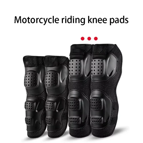 Imagen 2 del producto Rodilleras y coderas para motocicleta, Rodilleras transpirables para carreras todoterreno, deportes al aire libre, protección para motociclista, conjunto de cuatro piezas