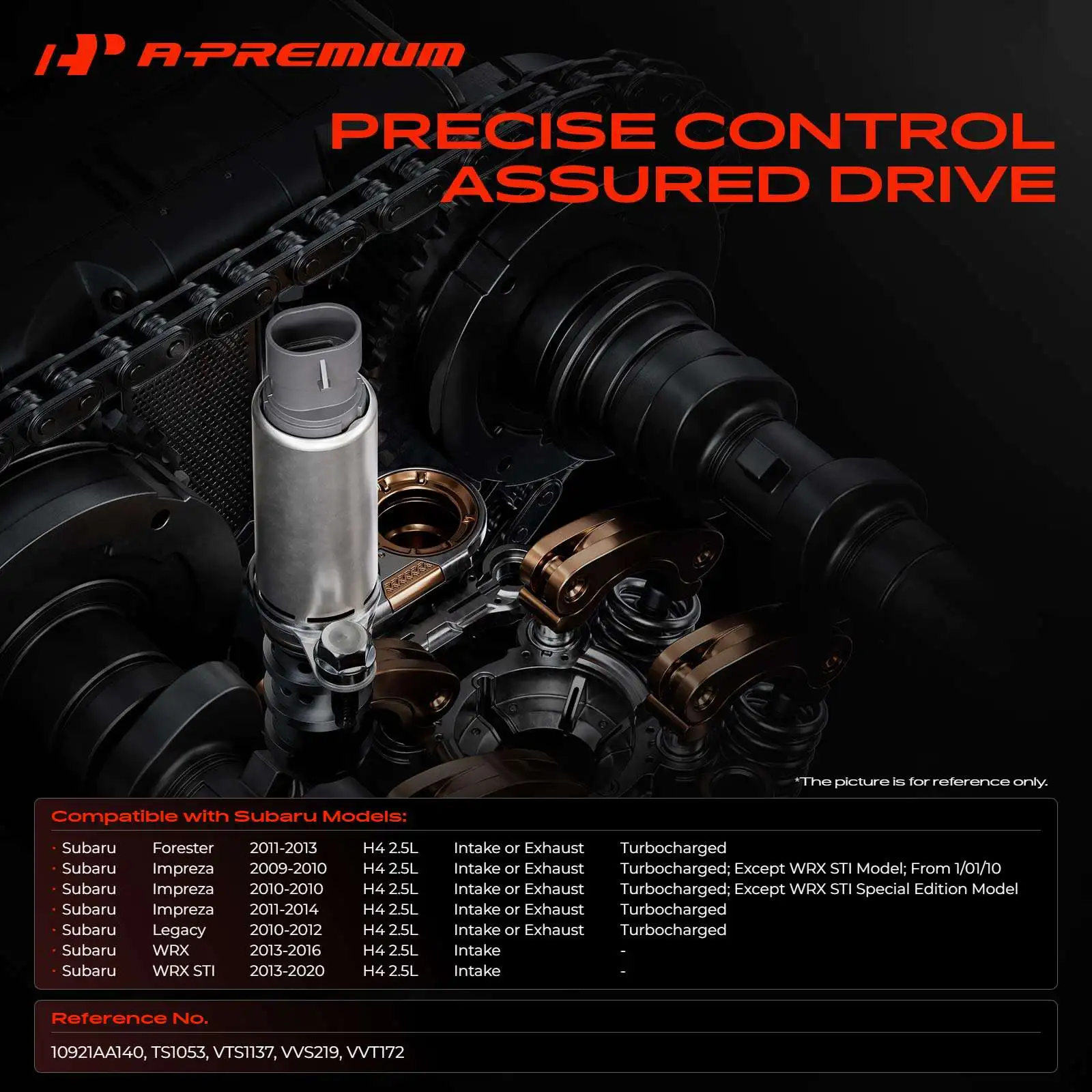 A-Premium Intake or Exhaust Variable Valve Timing Solenoid for Subaru Forester 2011-2013 Impreza 2009-2014 Legacy 2010-2012 WRX