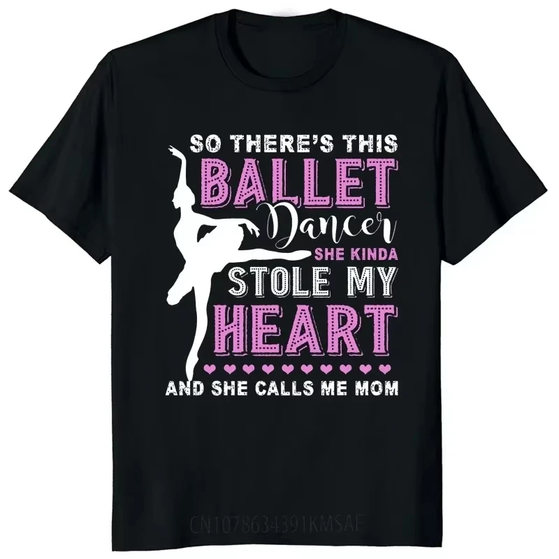 

Harajuku Ballet Ballerina Dance Heartbeat Printed Casual Summer FemaleT Shirt Aesthetic Tops Clothes Fashion Loose Casual Top