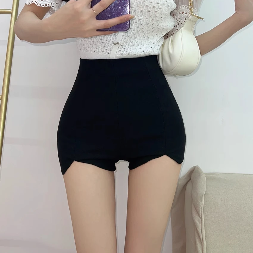 

Женские летние повседневные брюки с высокой талией, эластичные облегающие брюки, закрывающие ягодицы, сексуальные шорты длиной до футболки Strai...