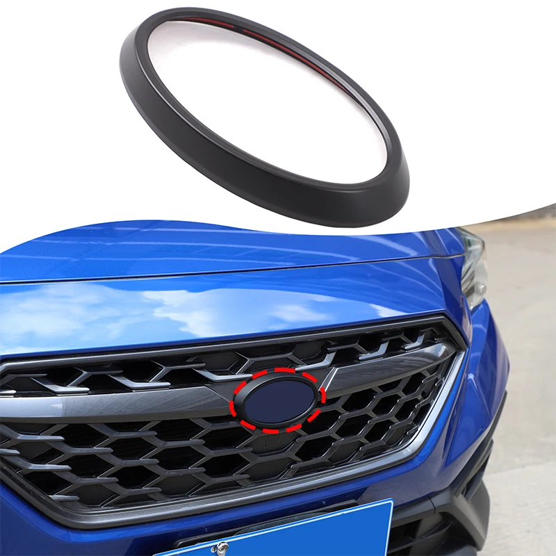 Front Emblem Trim Ring ABS Car Logo Ring Decoration Front Grille Logo Frame Trim Sticker For Subaru WRX Subaru Levorg 2022-2026