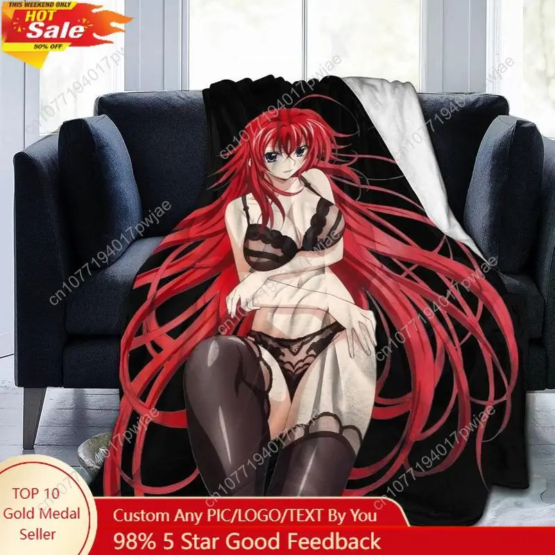 

Anime High School DxD Throw Blanket Rias Gremory Blanket Bedroom air Conditioning Blanket Custom blankets