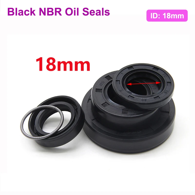 Черные масляные уплотнения NBR, 2/5 шт., диаметр 18 мм, фоторазмер * 24/25/26/28/30/32/35/40/42/45/47*5/6/7/8/10 нитриловый резиновый вал, двойная губная масляная прокладка