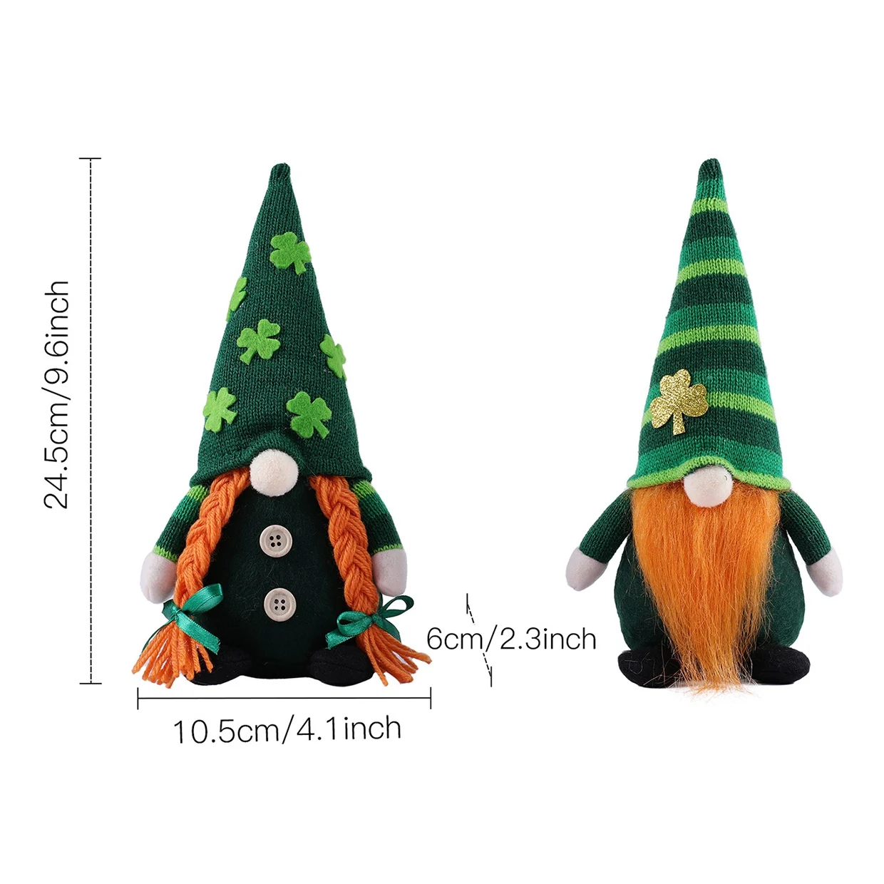 St.Patrick's Day Faceless Green Hat Gnome Plush Doll Irish Day Party Decor Saint Patricks Day Gifts for Kids,