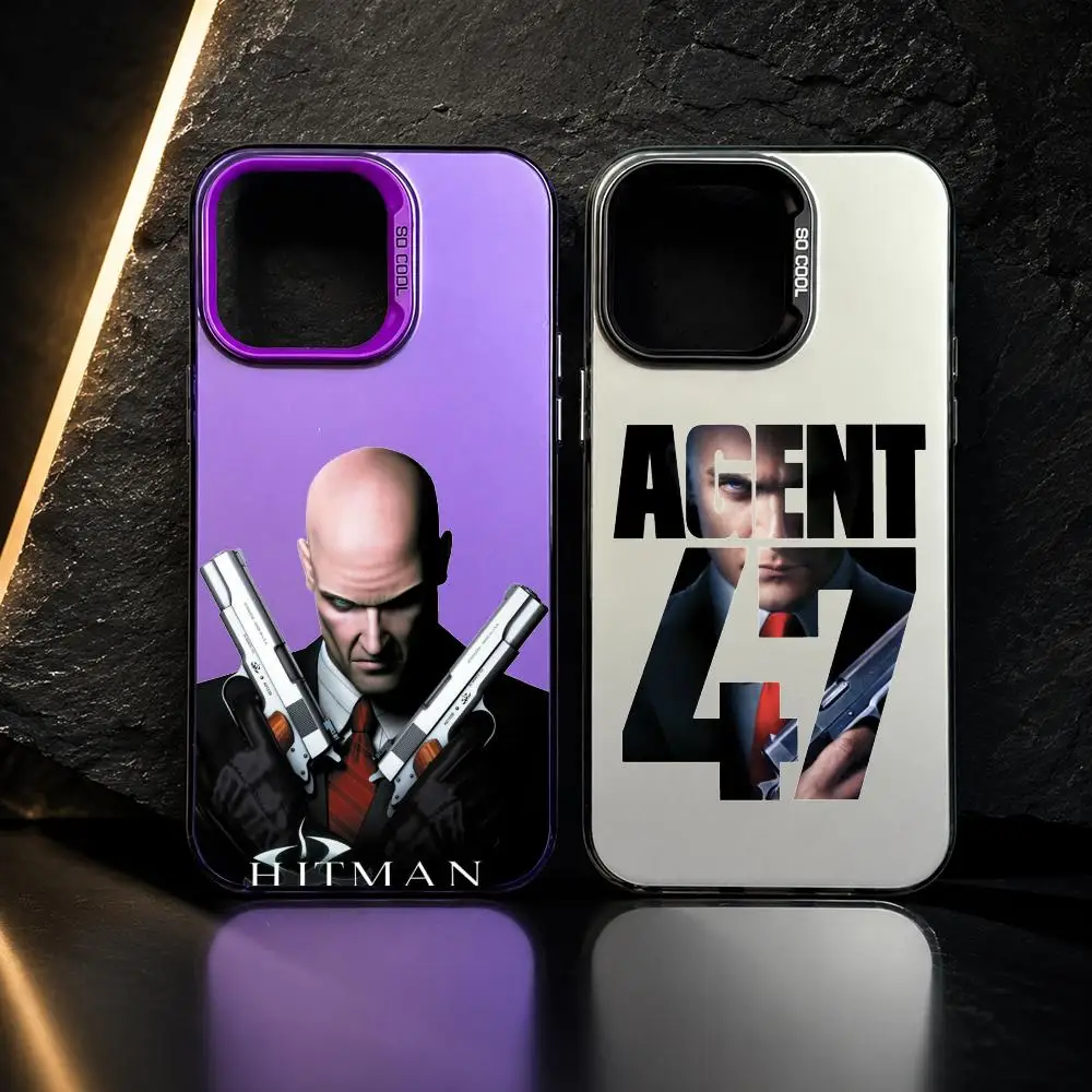 Agent 47 phone case Phone Case Gradient TPU Soft-Touch Shockproof Case for iPhone 11 12 13 14 15 16 17 Pro Max
