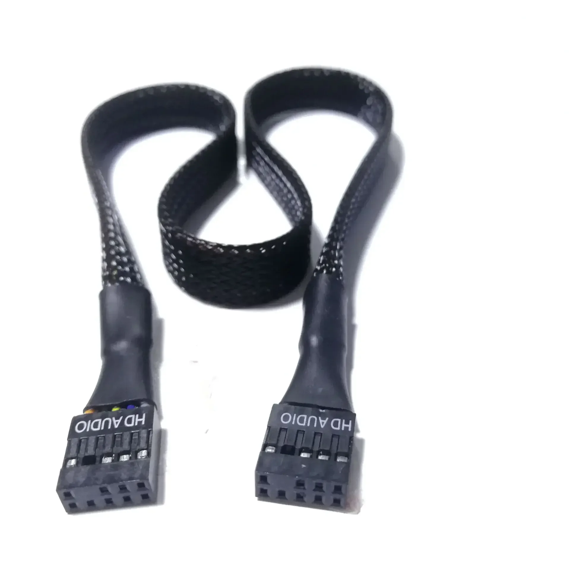 

1 PCS AC97 HD Audio Extension Cable UL1007 22AWG Wire for Chassis Front Panel 50cm Black Male/Female or Female/Female