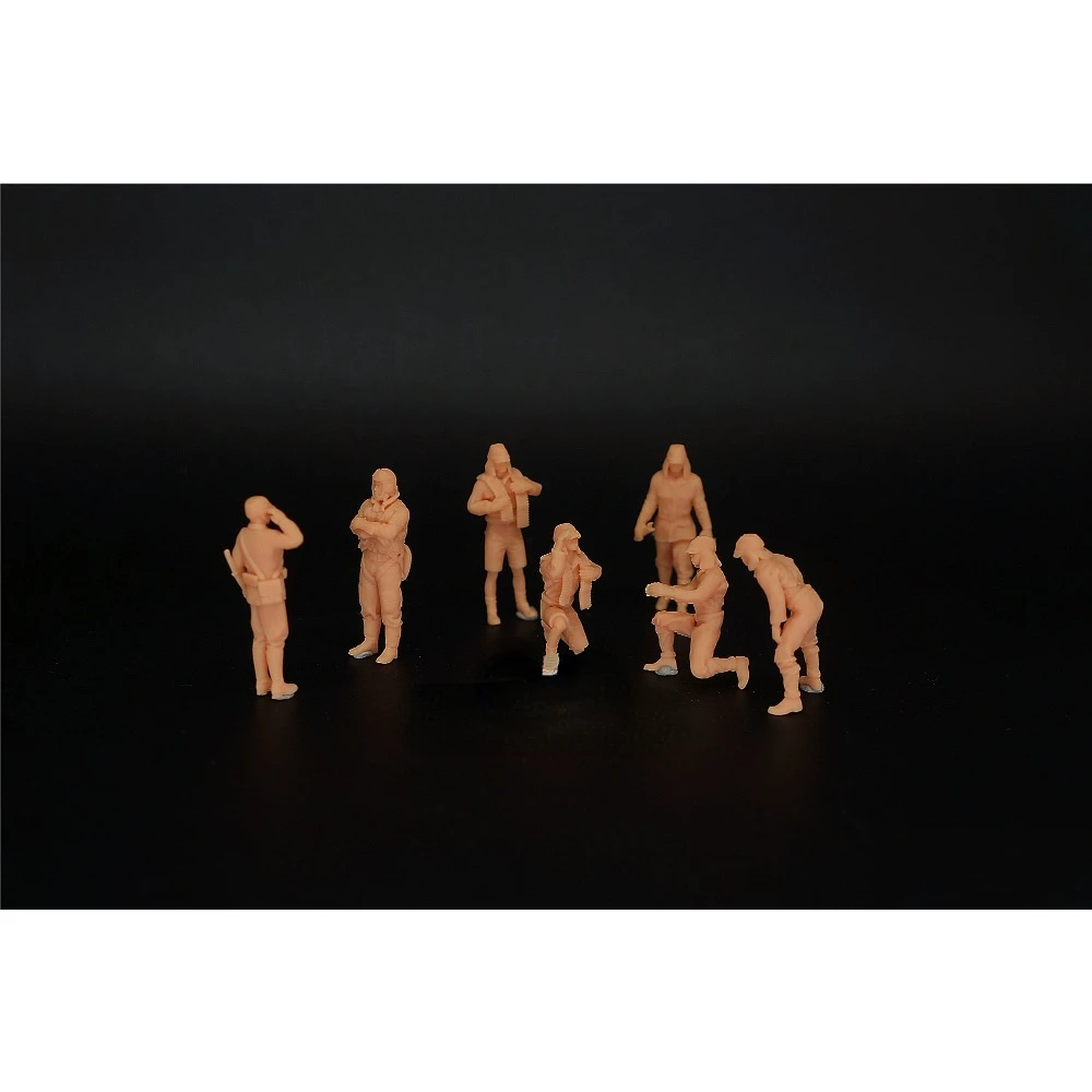 1/72 Japanese Pilots and Ground Crew Members 7-person Voxel (miniature Soldiers)