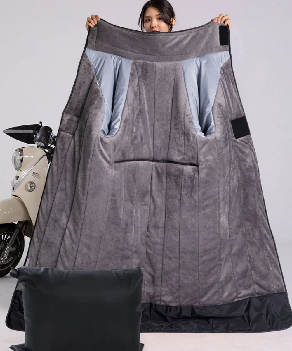 Motorcycle Windshield Quilt Winter Plus Velvet Thickening Waterproof Cold-proof Warm Clothing Riding Windshield Cover 오토바이 image 2