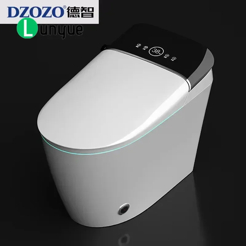Smart Toilet with Extended Seat Massage Heated Seat Air Dry Auto Flush Front Wash Intelligent Remote Control for Bathroom
