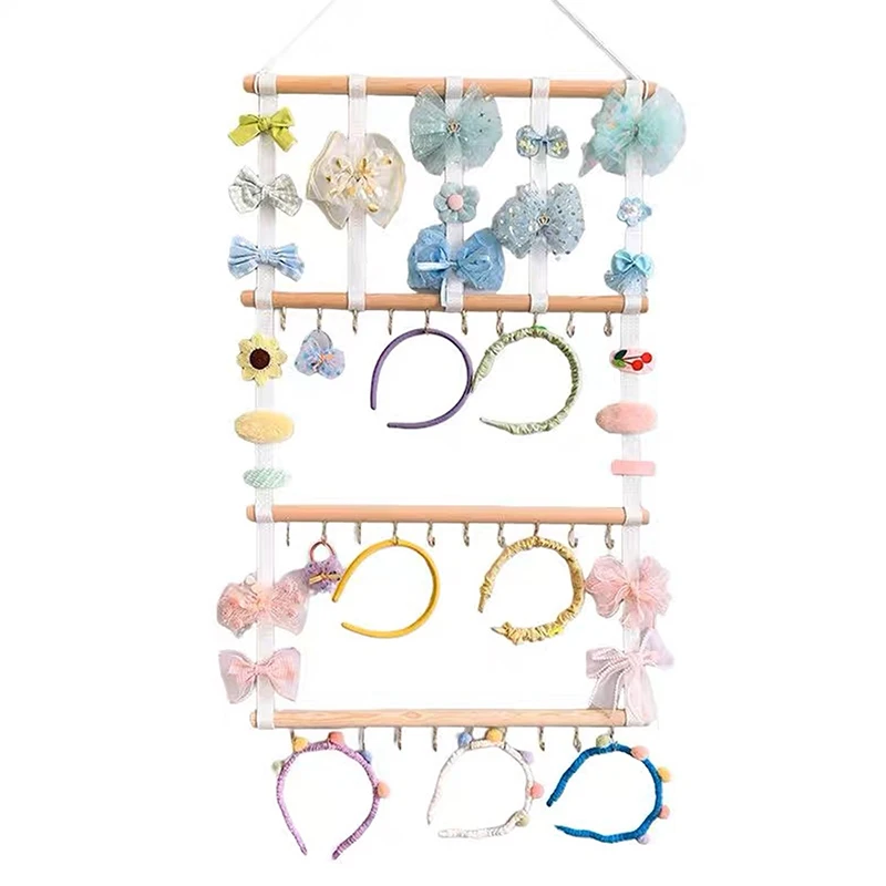 Headband Holder For Girls Baby Hair Bow Wall Hanging Organizer Headbands Hair Accessories Display Decoration For Nursery Toddler