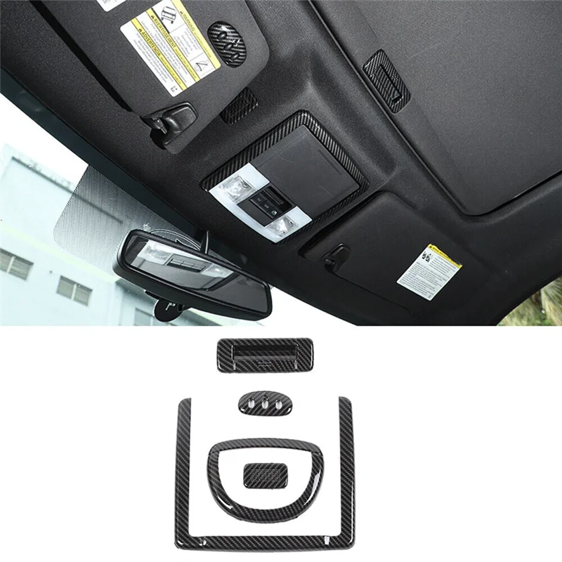 Car Roof Read Light Skylight Handle Cover Decorative for Ford F-150 F150 2009-2014 Accessories - ABS Carbon