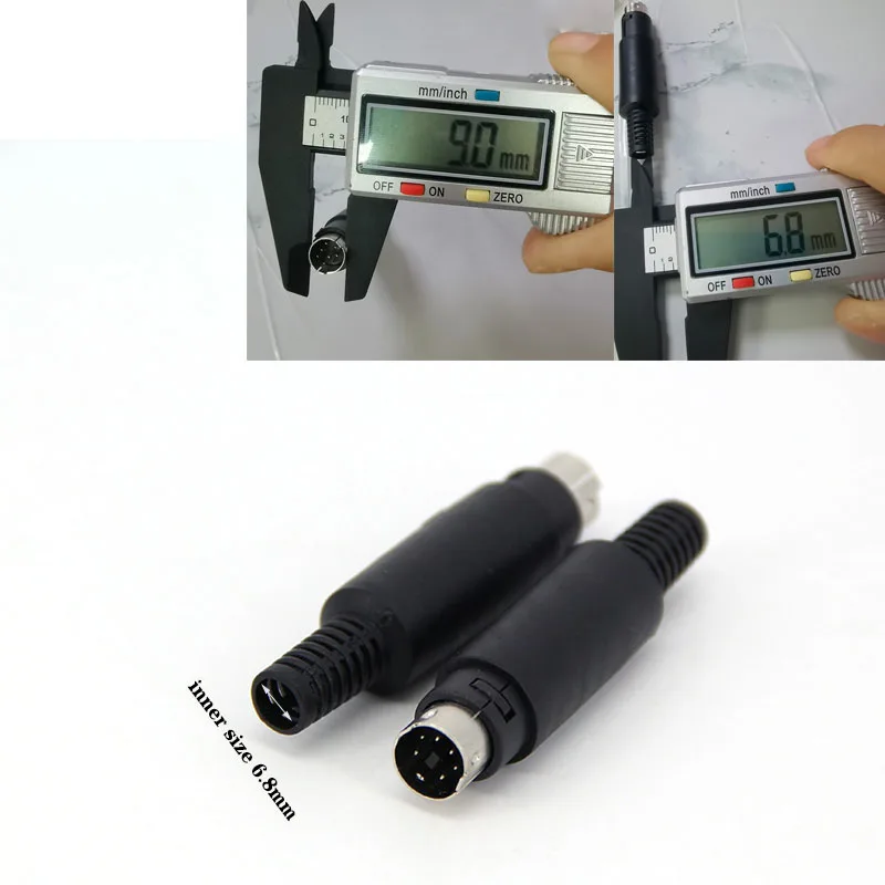Mini DIN Male Plug 3/4/5/6/7/8 PIN Chassis Cable Mount D Connector Socket 3-8Pin Welding Wire S Terminal Mini PS2 Male handle K5