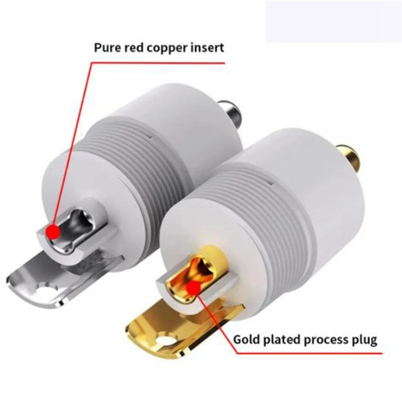 

1pcs Pure Copper Silver-Plated Hifi Rca Plug Core Welding Audio Output/input Adapter Plug Gold-plated Rca Cable Plug