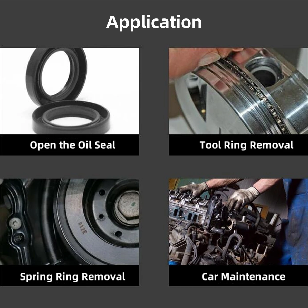 1/5/10Sets Double Head O-Ring Gasket Puller Pipe Connector Seals Picking Hook 4-Shapes Head Spring Remover Household Repair Tool