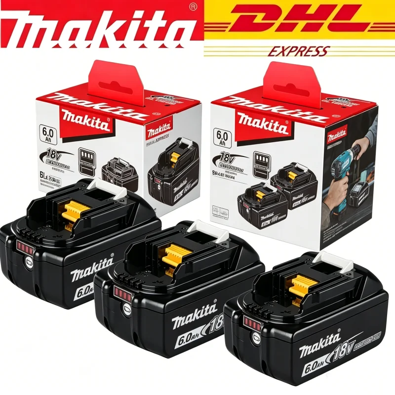 Hot Sale Makita 18V 6.0Ah Battery BL1850B BL1860B DC18RC Charger High Capacity Rechargeable For DHR242Z DTW700Z TW300DZ DHP487Z