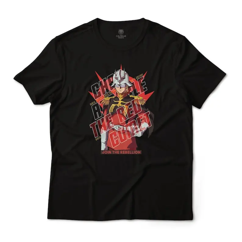 

Char Aznable Join the Rebellion! Siege Zeon! Casval Rem Deikun Anime Novelty Graphic Art T-Shirt