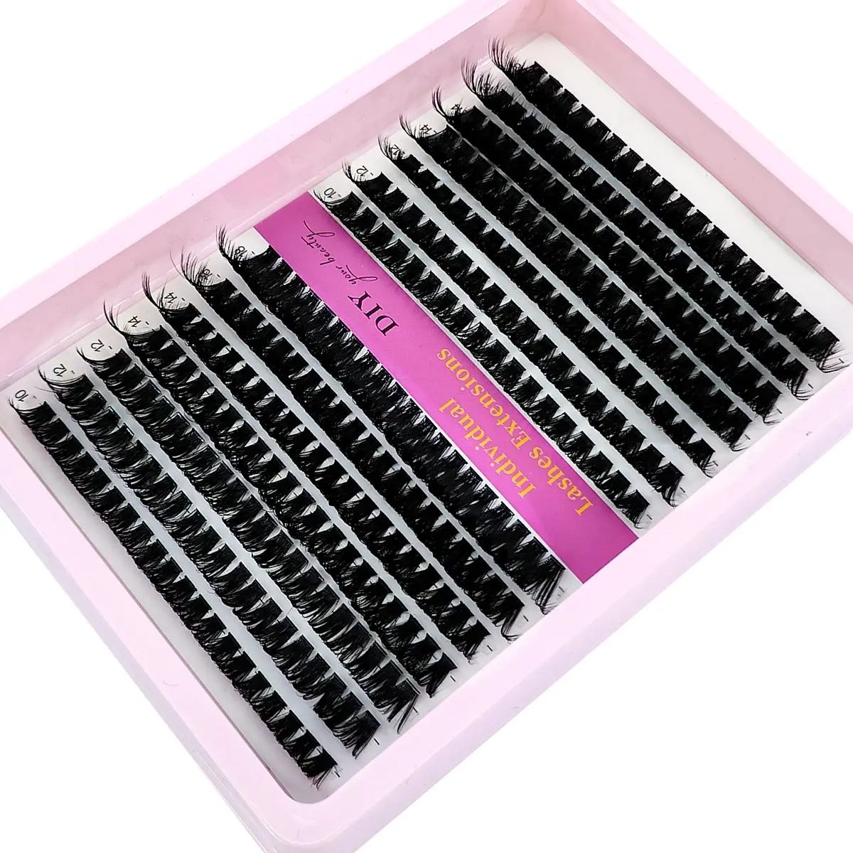 60d/80d/100d mix bandeja clusters de cílios 10-18mm mix fino extensões de cílios individuais 266/280 pçs diy vison cílios postiços maquiagem