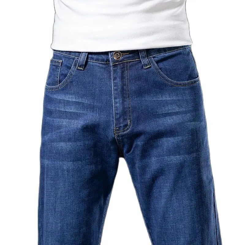 2025 Classic Style Men Thick Business Jeans Autumn and Winter New Fashion Straight Elasticity Denim Pants Male Brand