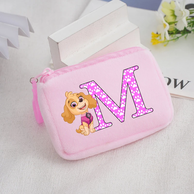 Monedero de felpa de la Patrulla PAW, billetera Skye de dibujos animados para niñas, bolsa de almacenamiento bonita portátil, bolsas de cosméticos, bolso Kawaii, regalos de cumpleaños para niños