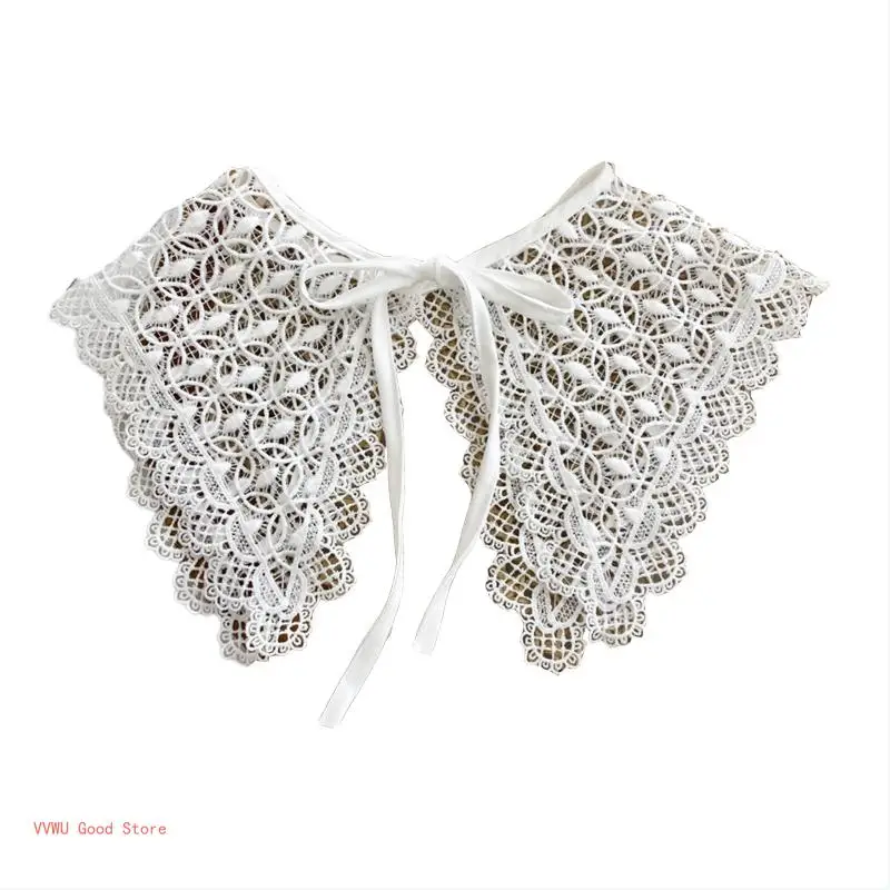 29 Styles Women Sweet Detachable Collar Shawl Hollow Embroidery Lace Scarf Cape