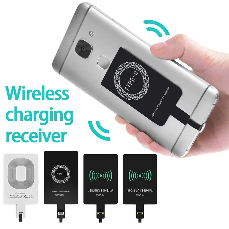 Wireless Charging Receiver For iPhone 6 7 Plus 5 5s Micro USB Type C Universal Fast Wireless Charger For Samsung Huawei Xiaomi