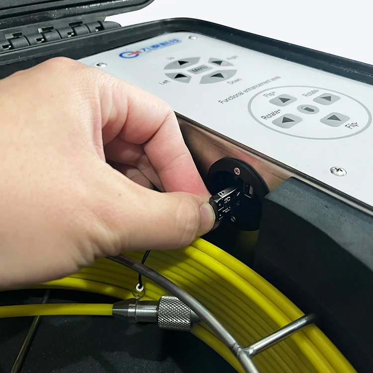 Cobra de inspeção de encanamento de esgoto CCTV de cabo de 10,1 polegadas 20-60m e localizador de 512 Hz