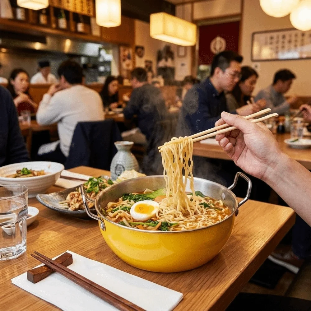 Stainless Steel Dual Handle Bowls Food Grade Rust Proof Instant Noodle Bowl Anti-slip Large Capacity Soup Bowl Restaurant