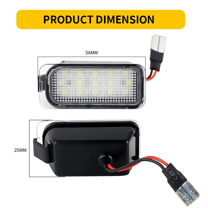 2X Canbus LED License Number Plate Light For Ford Tourneo Transit Connect Courier Custom Jaguar XJ XF 2008-2015 Car Accessories